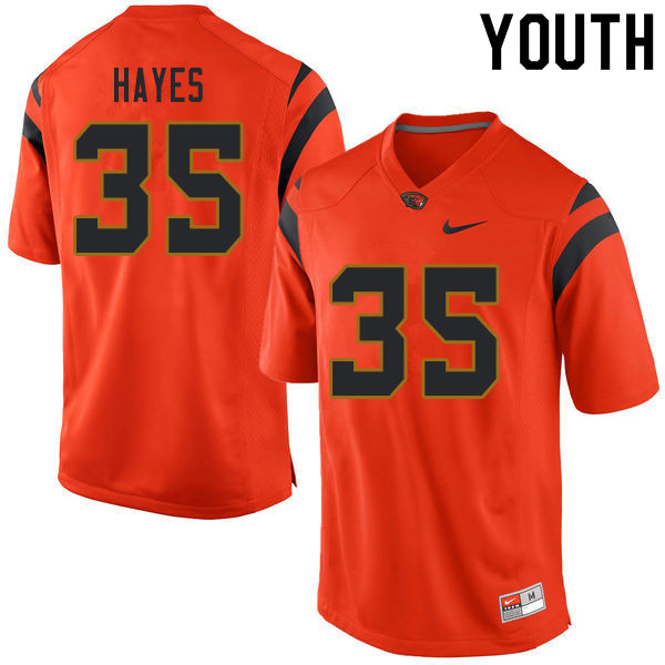 Youth #35 Everett Hayes Oregon State Beavers College Football Jerseys Sale-Orange